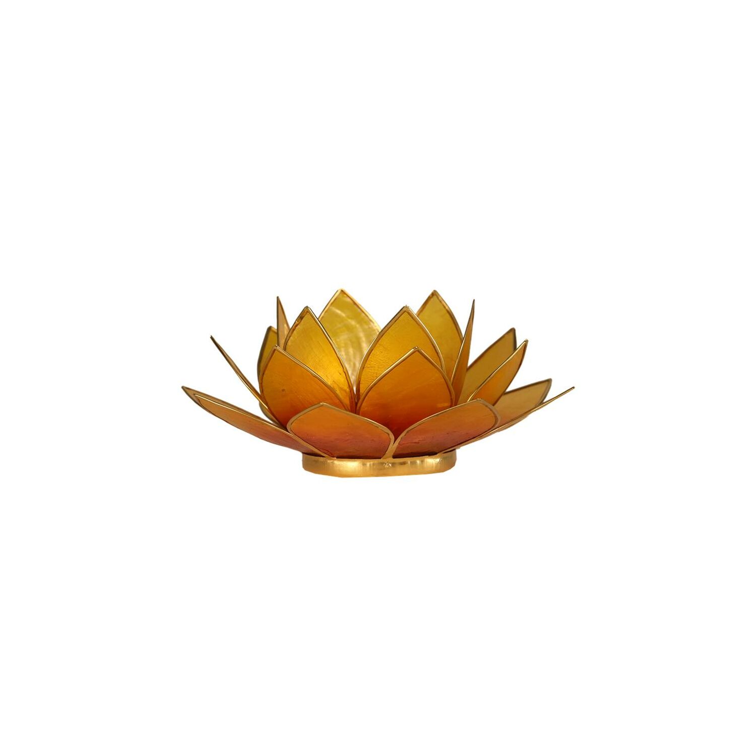 Mécsestartó Lótuszvirág 13,5 cm -narancssárga, szex csakra