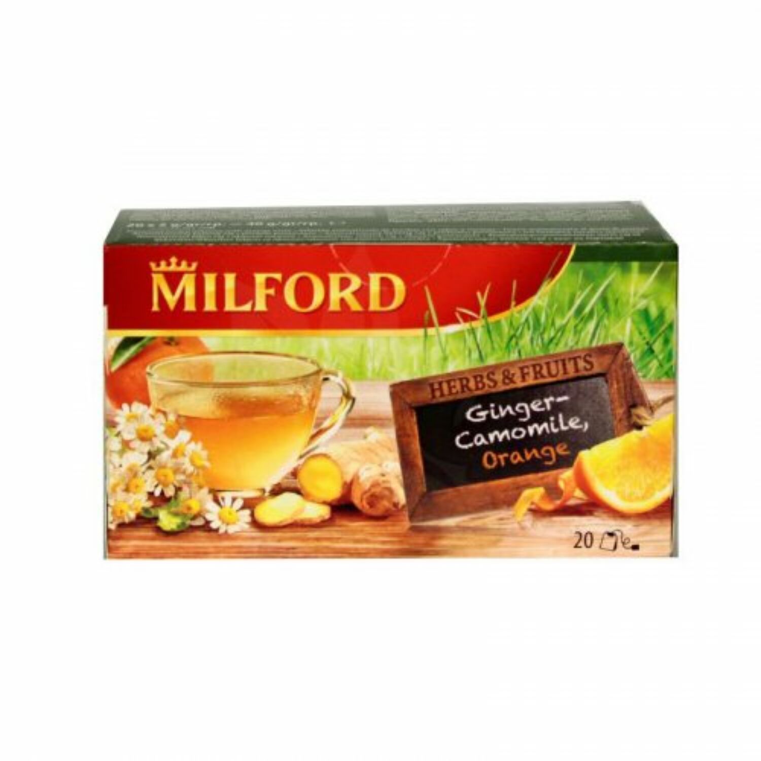 Milford gyümölcs tea gyömbér, kamilla, narancs 12db/csomag