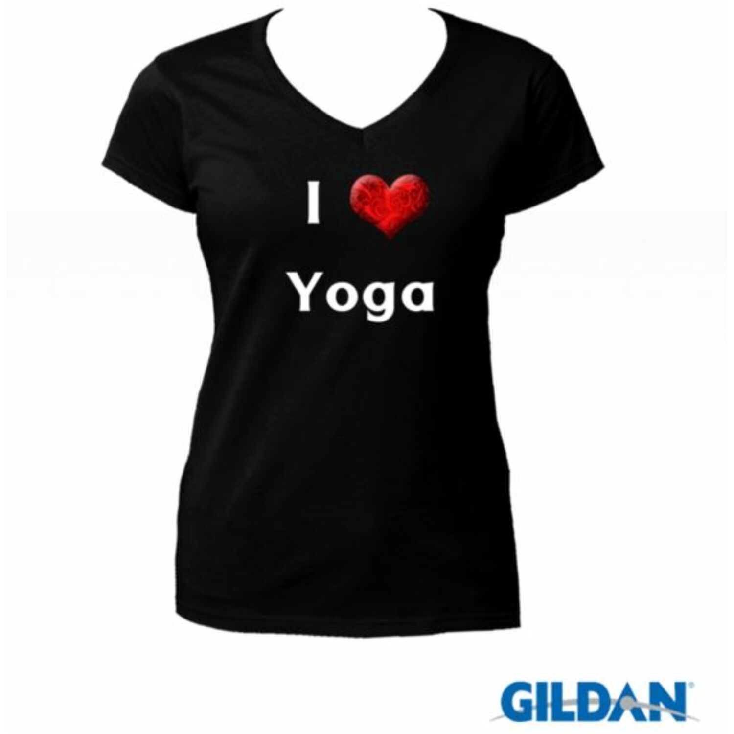Póló: I love Yoga - fekete