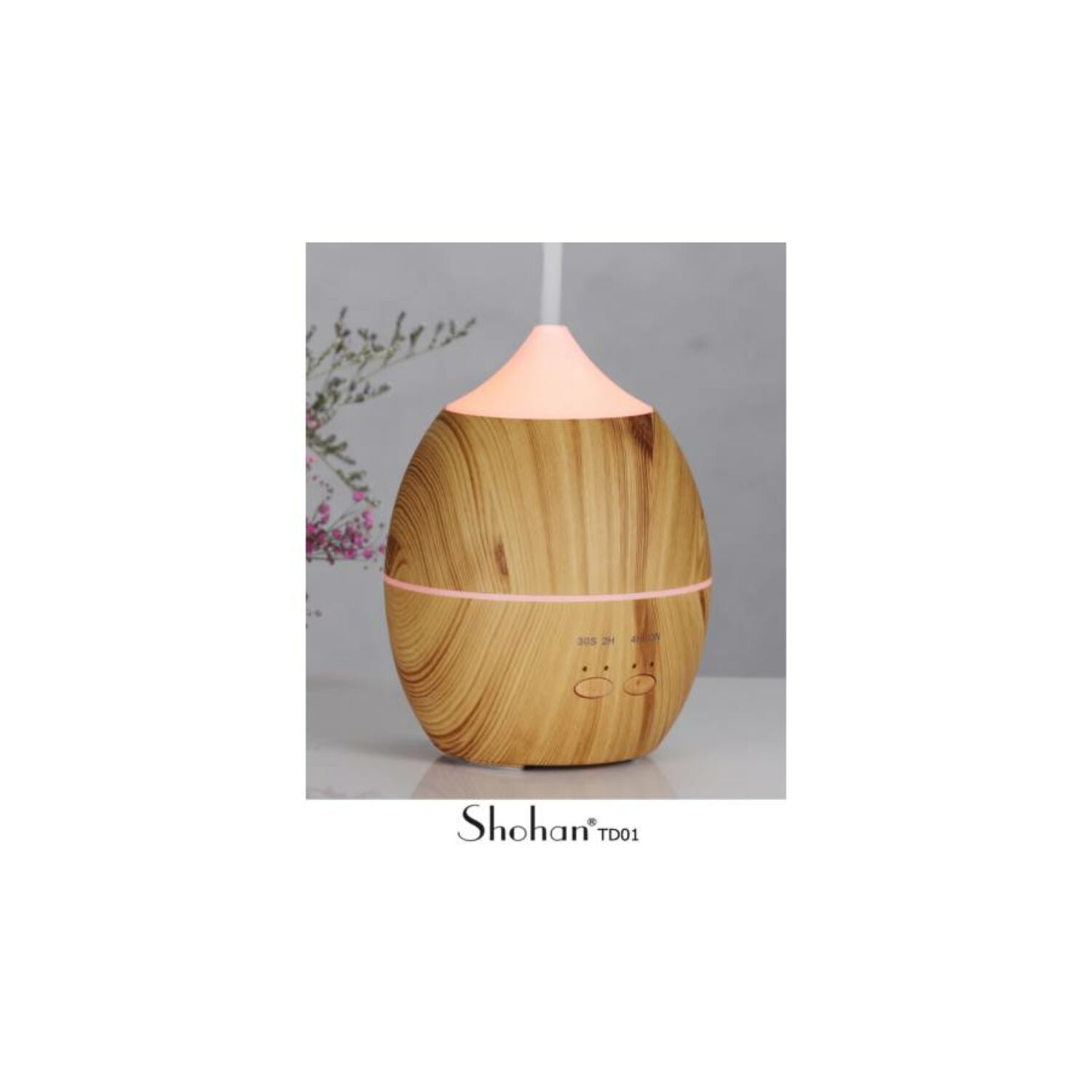 Shohan TD 01 ultrahangos aroma diffúzor, világos fa színű