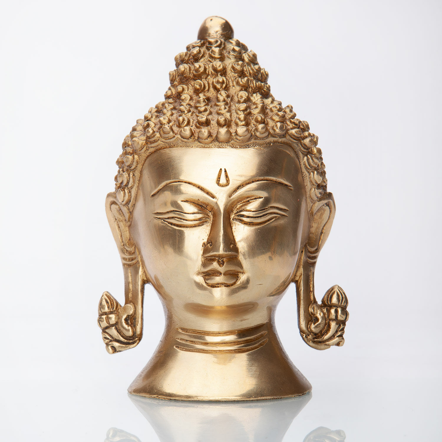 Buddha szobor réz - 15 cm