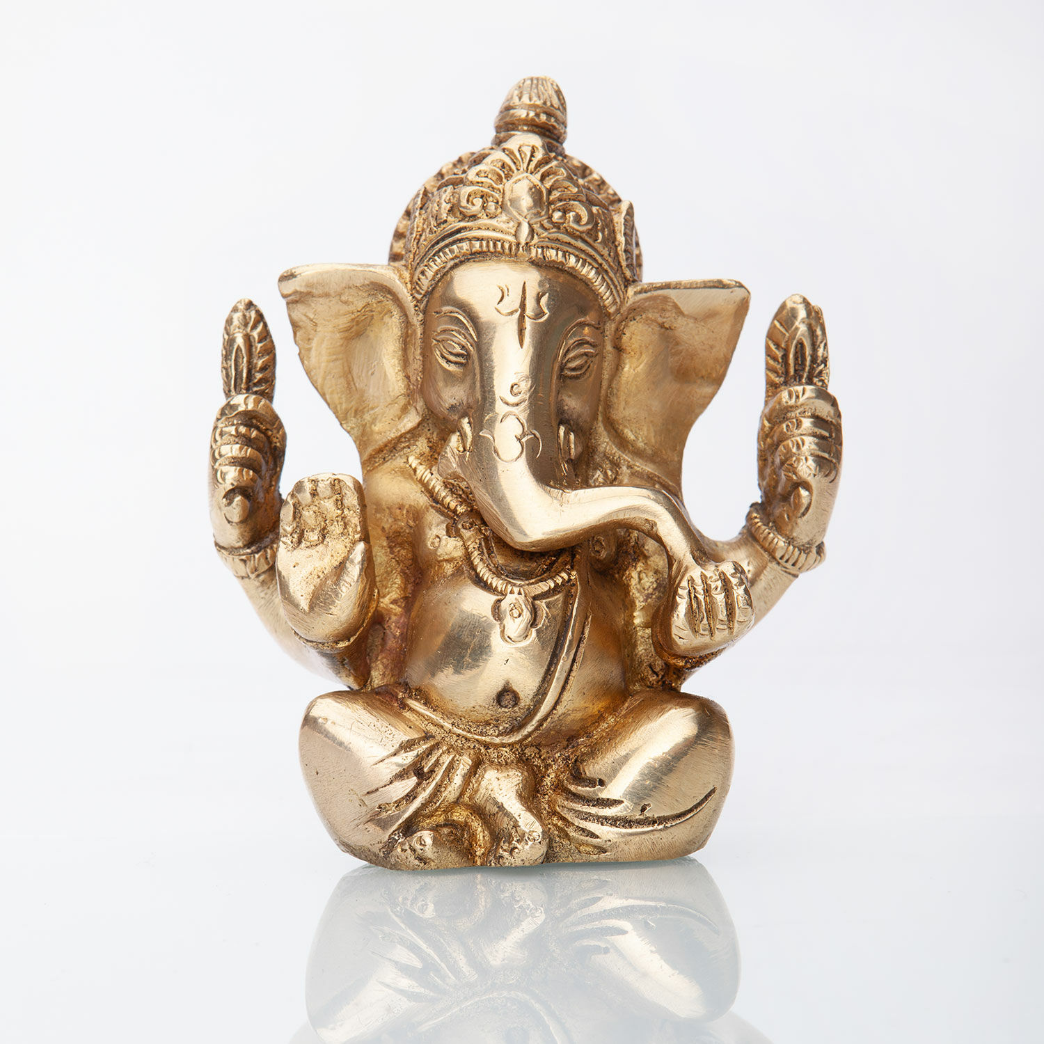 Ganesha rézszobor, kb. 12 cm