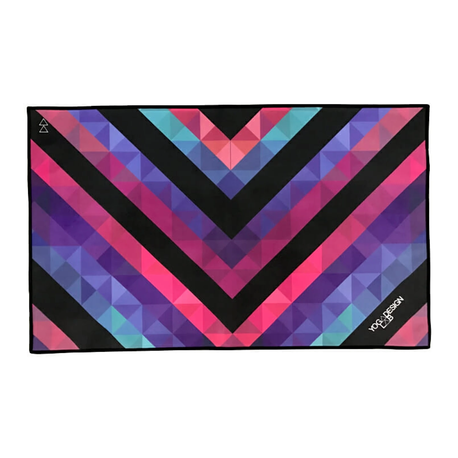Yoga Design Lab kézi törölköző, Chevron Maya, Fekete