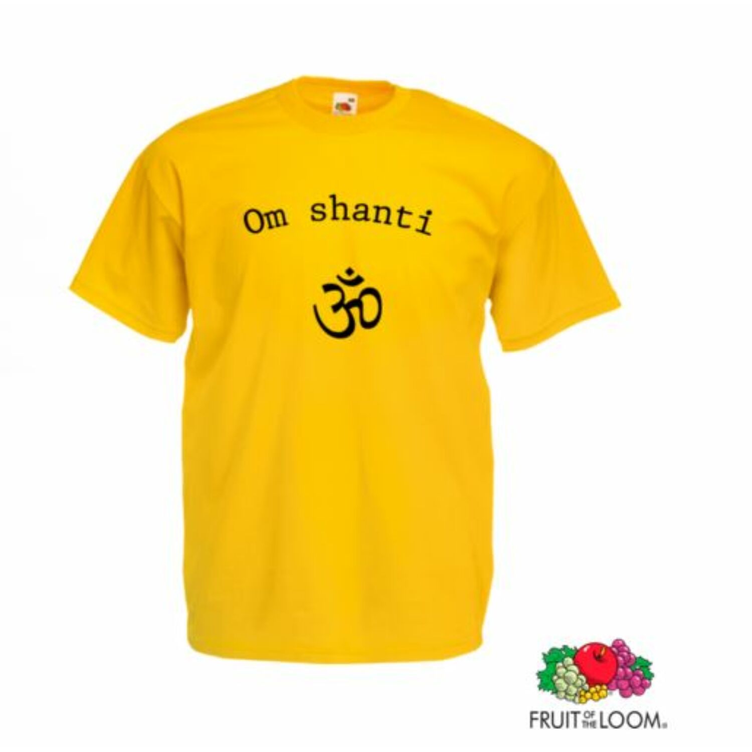 Poló: Om Shanti sárga, unisex
