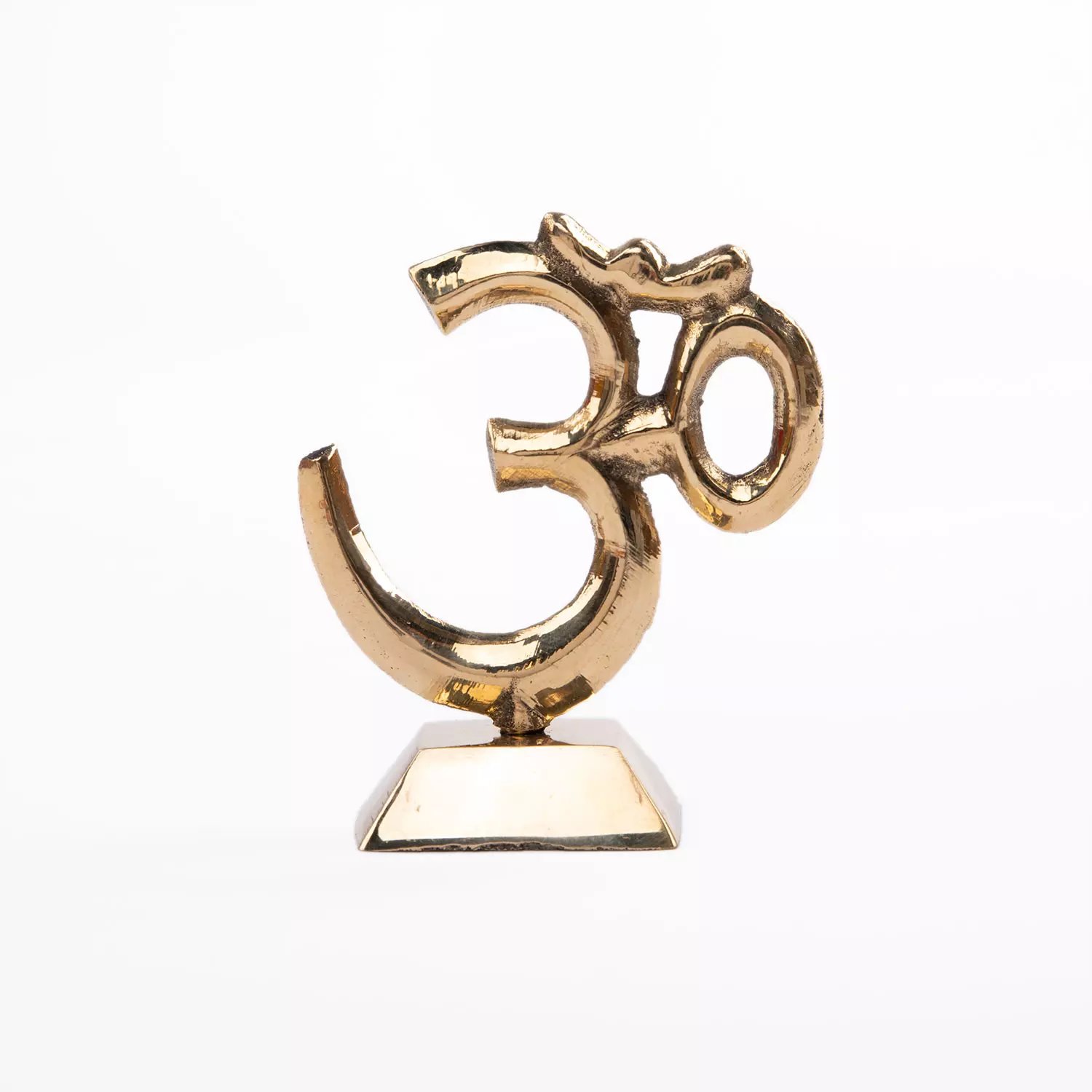 Yoga OM szimbólum - sárgaréz - 9 cm