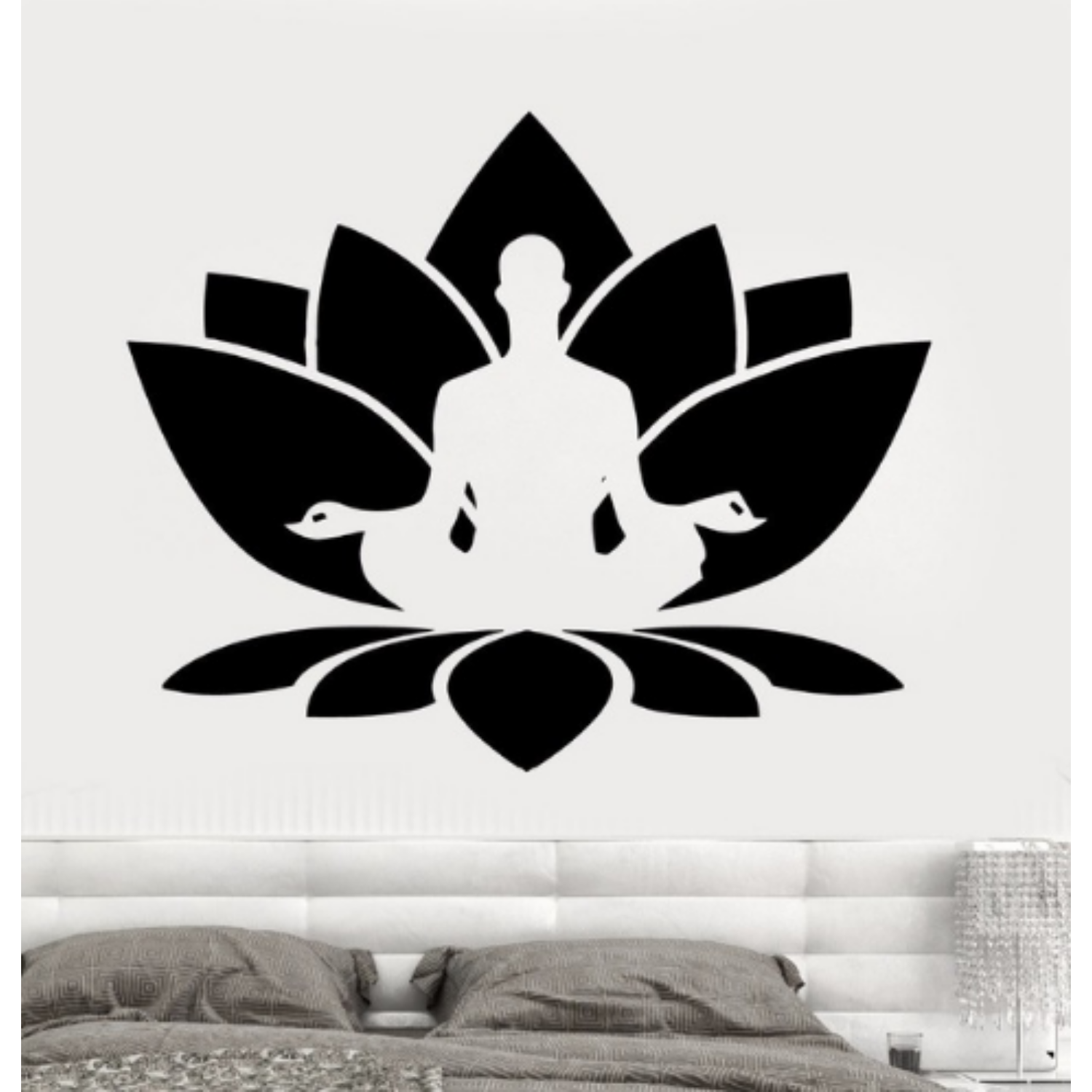 Falmatrica - Meditáló jógi lótuszvirággal 47x58 cm