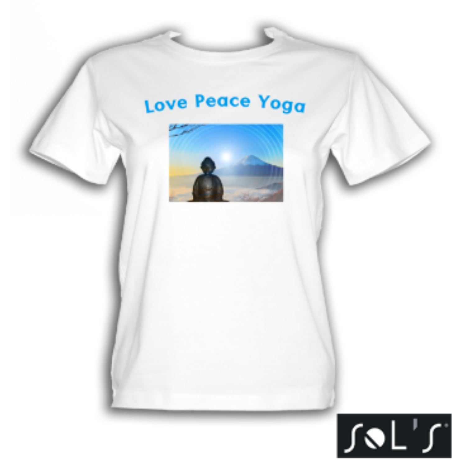 Buddha fejes - Love Peace Yoga póló