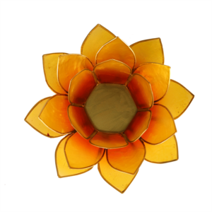 Mécsestartó Lótuszvirág 13,5 cm -narancssárga, szex csakra