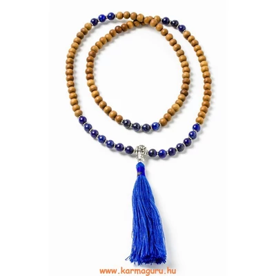 Szantál mala, lápisz lazuli, bojtos