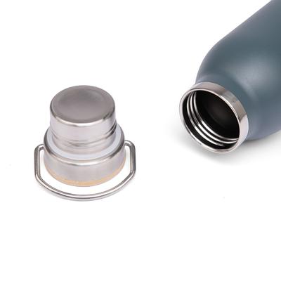 Fém Vákumos Hőtartó Kulacs, antracit - Élet virága- 600 ml