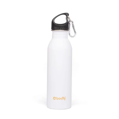 Bodhi rozsdamentes acél kulacs - 700 ml - fehér - élet virága