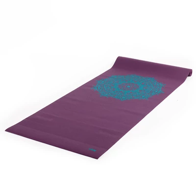 Bodhi Leela 4.5mm padlizsán lila jógamatrac  - türkiz Mandalával