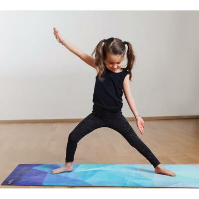 Yoga Design Lab  - MINI jóga szőnyeg geo blue  152 x 61 x 4 mm
