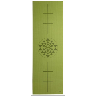 Bodhi Leela 4.5mm jógamatrac - Yantra, zöld