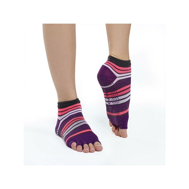 Gaiam - jóga zokni - lábtyű - lila/pink