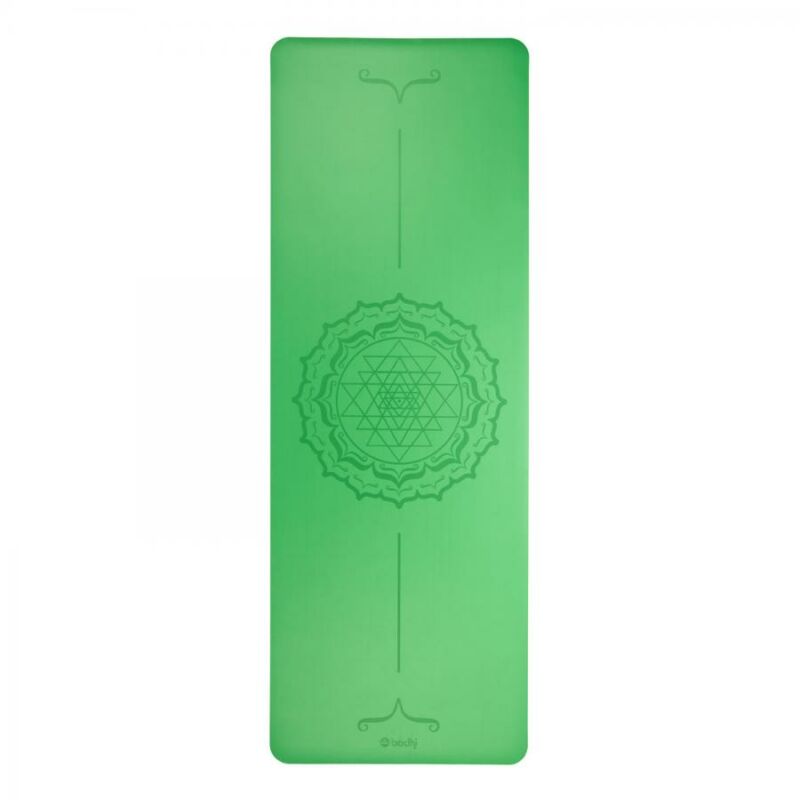 Bodhi Phoenix Jógamatrac - Yantra-Mandala mintával -4MM- 185x66 - zöld