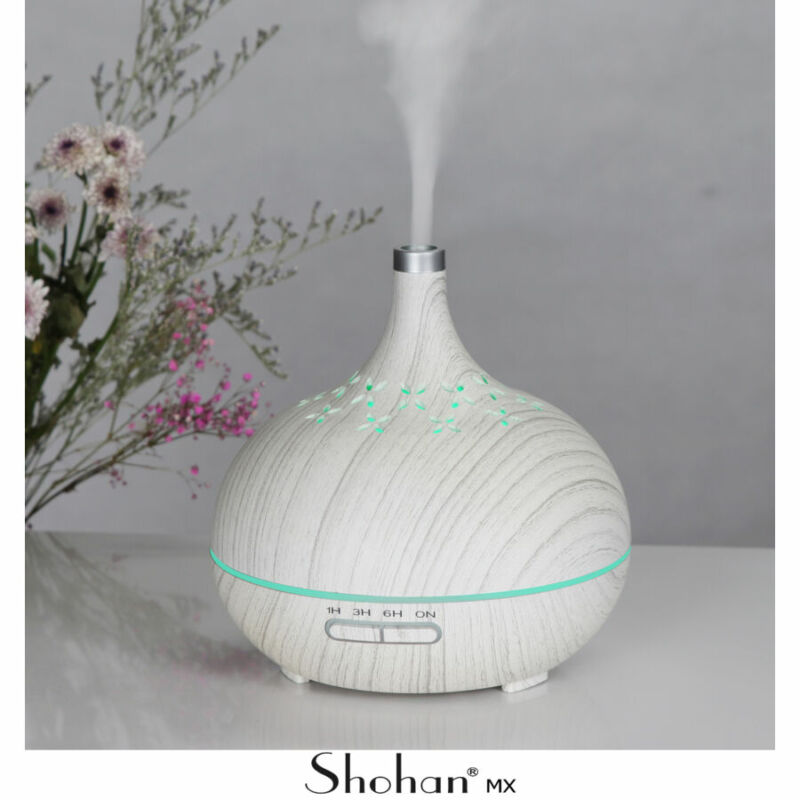 Shohan Mx1 ultrahangos aromadiffúzor 7 színű LED világítással, fehér-szürke