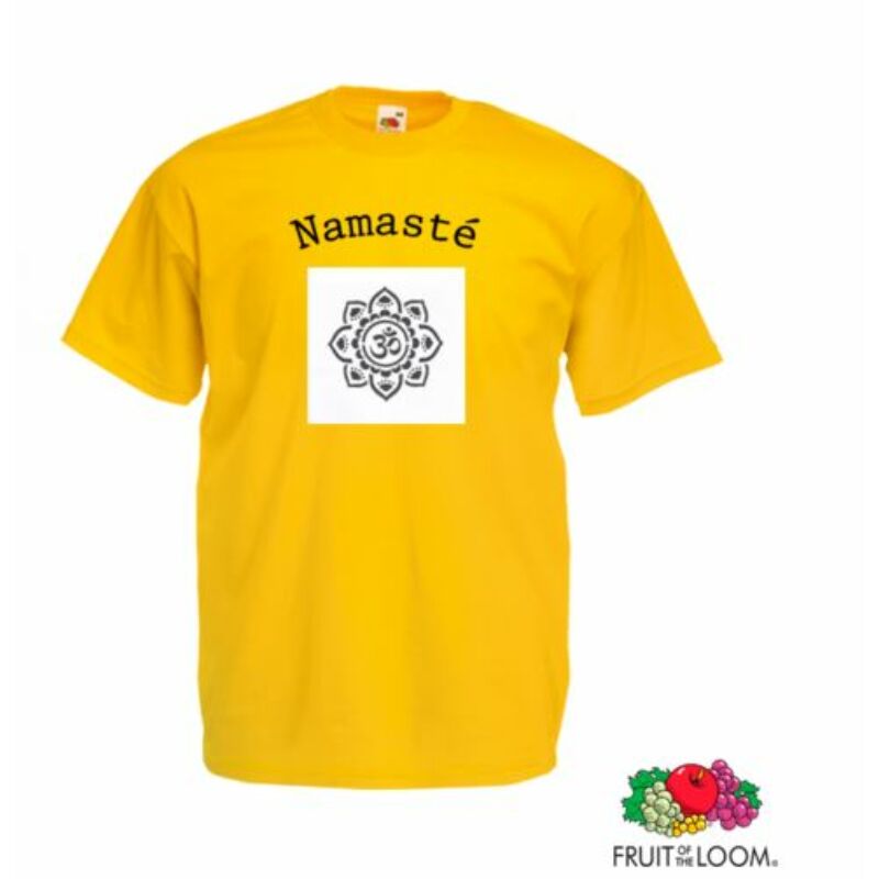 Póló: Namasté - mandala sárga - unisex